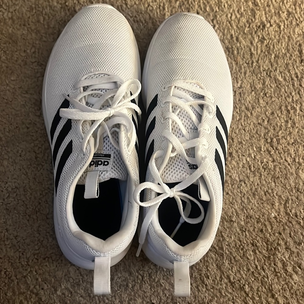 White with black stripe Adidas